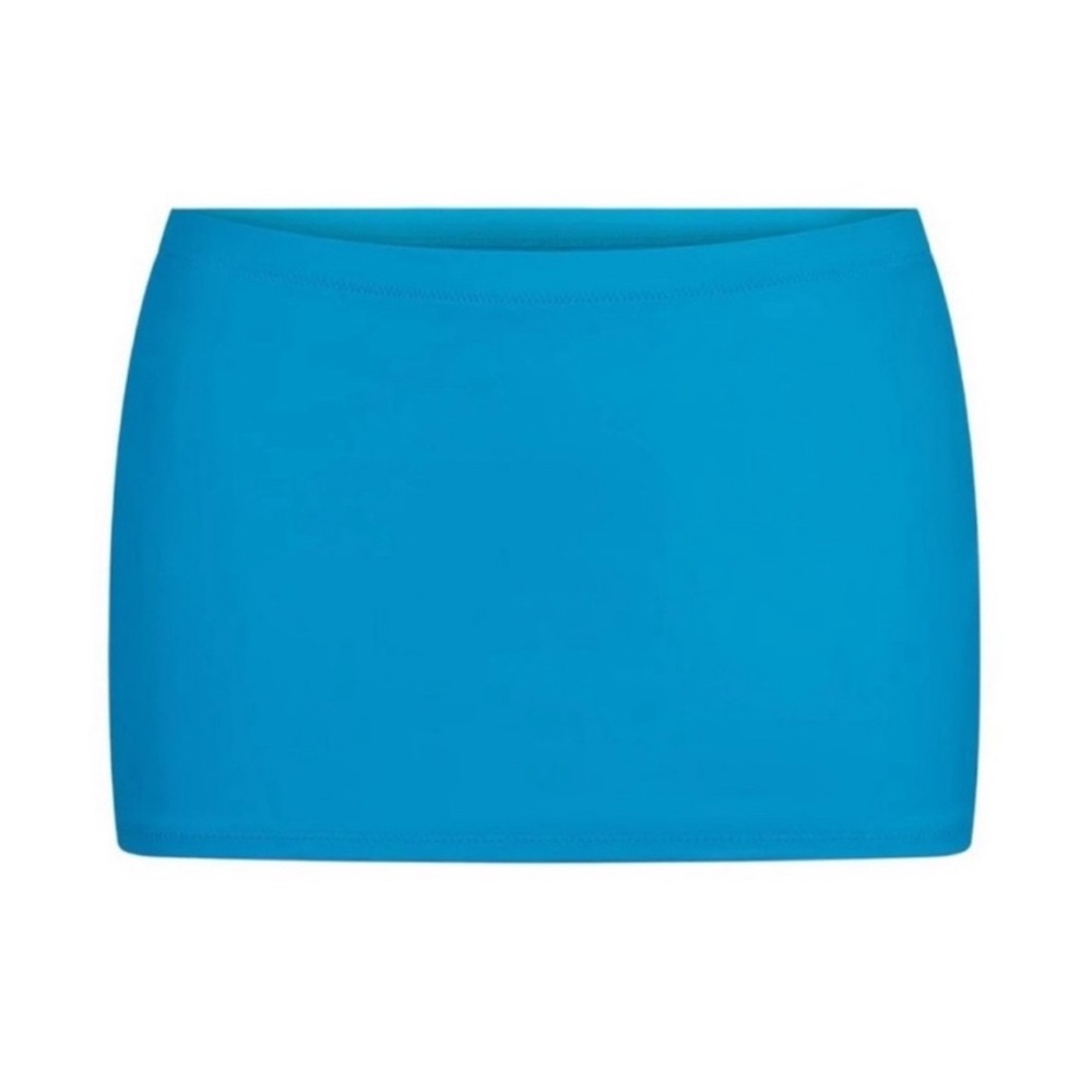 Skims swim micro mini skirt in turquoise